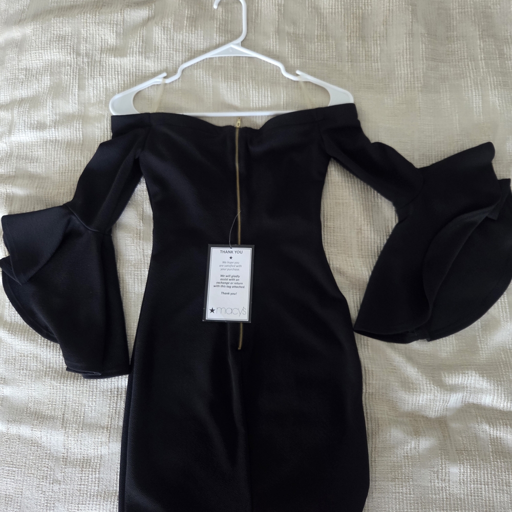 Teeze Me Black Off-Shoulder Midi Dress